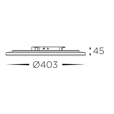 400mm 30w Emergency LED Oyster Tri Colour