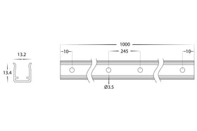Clear PVC Channel to suit 10x10mm HAVIFLEX Flexible Neon LED Strip
