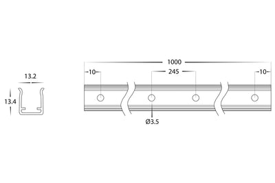 Clear PVC Channel to suit 10x10mm HAVIFLEX Flexible Neon LED Strip