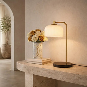 Hoff Table Lamp Black & Opal Matt — lifestyle