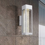 Hollis Outdoor LED Wall Light Medium in Black or White — lifestyle