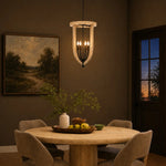 Hosley Pendant Light 6Lt in Black & Oak — lifestyle
