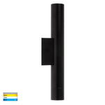 Dugo Up & Down Wall Pillar Light Black