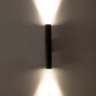 Dugo Up & Down Wall Pillar Light Black
