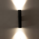 Dugo Up & Down Wall Pillar Light Black