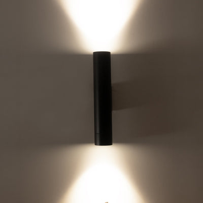 Dugo Up & Down Wall Pillar Light Black