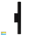 Dugo Up & Down Wall Pillar Light Black