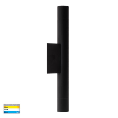 Dugo Up & Down Wall Pillar Light Black