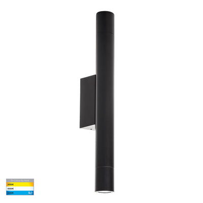 Dugo Up & Down Wall Pillar Light Black