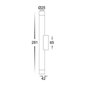 Dugo Up & Down Wall Pillar Light White