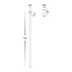 Lille Aluminium Black Single Adjustable Spike Spotlight