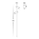 Lille Aluminium Black Double Adjustable Spike Spotlight