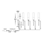 Akril Aluminium Black Spike Light Kit - 5 Pack inc, Driver and WIFI Receiver