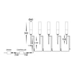 Akril Aluminium Black Spike Light Kit - 5 Pack inc, Driver and WIFI Receiver