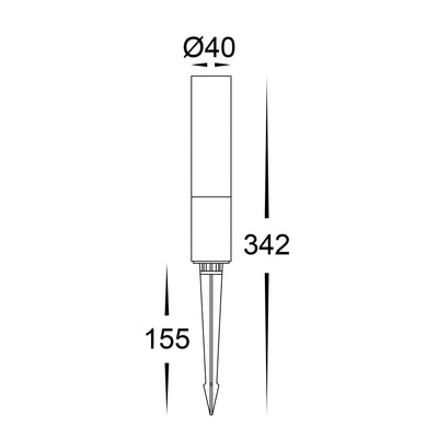 Akril Aluminium Black Spike Light