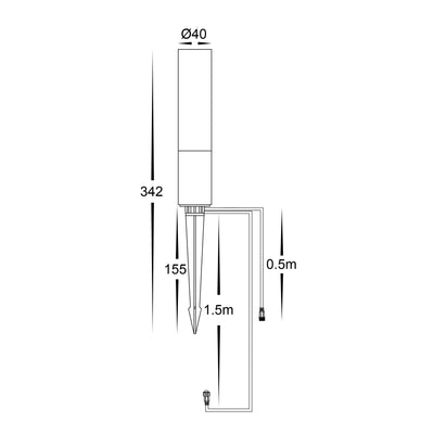 Akril Aluminium Black Spike Light