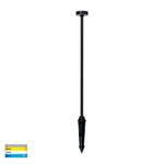 Vertex Aluminium Black Bollard Light with Spike