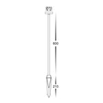 Vertex Aluminium Black Bollard Light with Spike