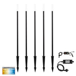 Drique Aluminium Black Bollard Light kit with Spike