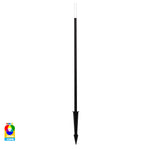 Drique Aluminium Black Bollard Light with Spike