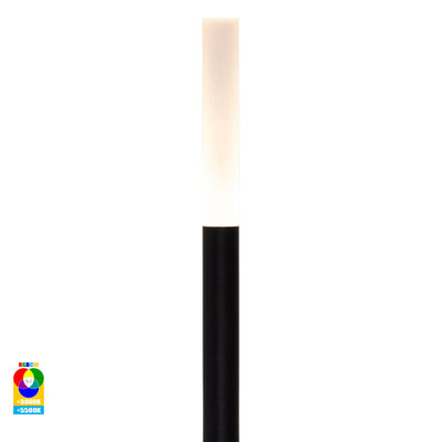 Drique Aluminium Black Bollard Light with Spike