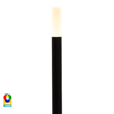 Drique Aluminium Black Bollard Light with Spike