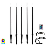 Drique Aluminium Black Bollard Light kit with Spike