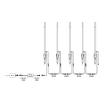 Drique Aluminium Black Bollard Light kit with Spike