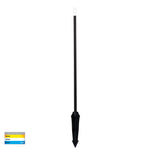 Drique Aluminium Black Bollard Light with Spike