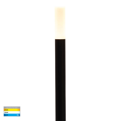 Drique Aluminium Black Bollard Light with Spike