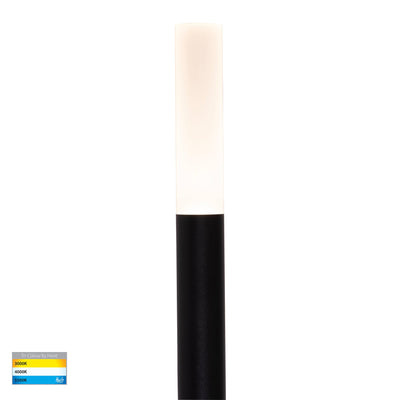 Drique Aluminium Black Bollard Light with Spike