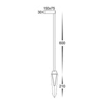 Lindri Aluminium Black Bollard Light with Spike