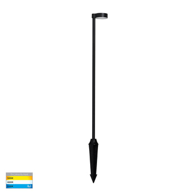 Liueg Aluminium Black Bollard Light with Spike