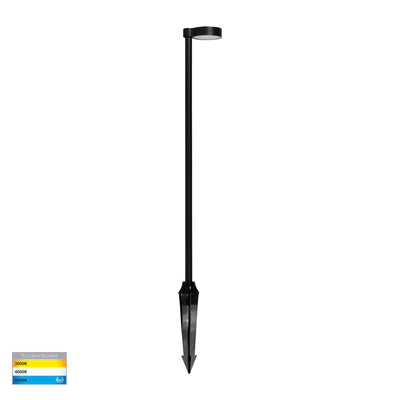 Liueg Aluminium Black Bollard Light with Spike