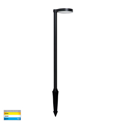 Liueg Aluminium Black Bollard Light with Spike