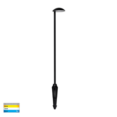 Konoa Aluminium Black Bollard Light with Spike