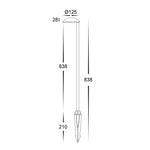Konoa Aluminium Black Bollard Light with Spike