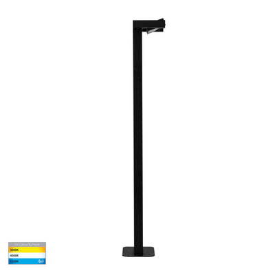 Locu Black Aluminium 1 Light Adjustable Bollard - 790mm