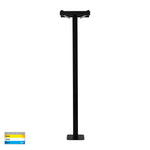 Locu Black Aluminium 2 Light Adjustable Bollard - 790mm