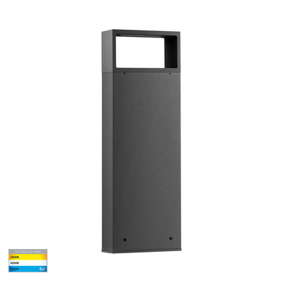 Cadrado Black Aluminium Bollard - 600mm