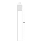 Prisma Black Round Bollard - 970mm
