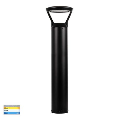 Thema Black Round Bollard - 965mm