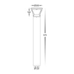 Thema Black Round Bollard - 965mm