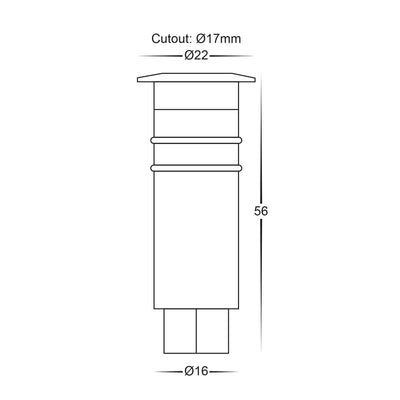 Kett 316 Stainless Steel Mini Deck Light IP65