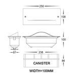 Corba Recessed Brick Light with Cover