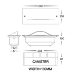 Corba Recessed Brick Light with Cover