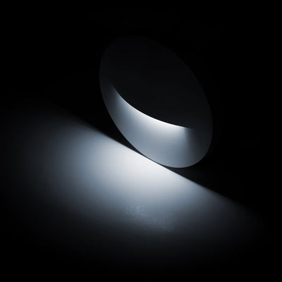 Lisca Round Black Surface Mounted Step Light