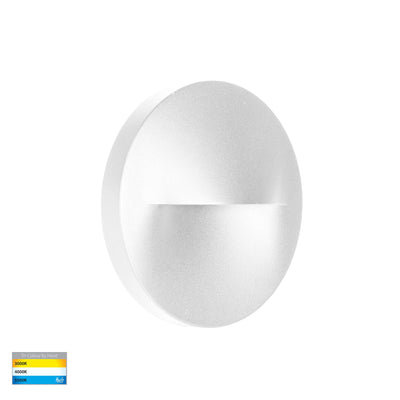 Lisca Round White Surface Mounted Step Light
