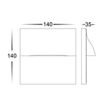 Lisca Square Surface Mounted Step Light