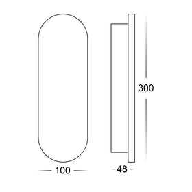 Barline 300mm Surface Mounted Barline Wall Light